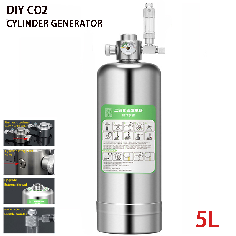 Aquarium Liquid Carbon - Generator CO2 akuarium 5L, sistem penghasil