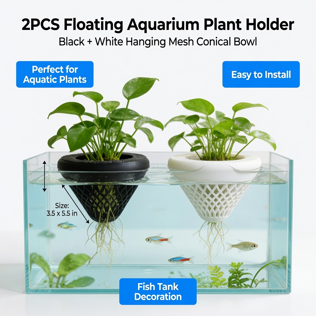 2 Buah Tempat Tanaman Akuarium - Plant Aquarium Pot ulasan dan harga
