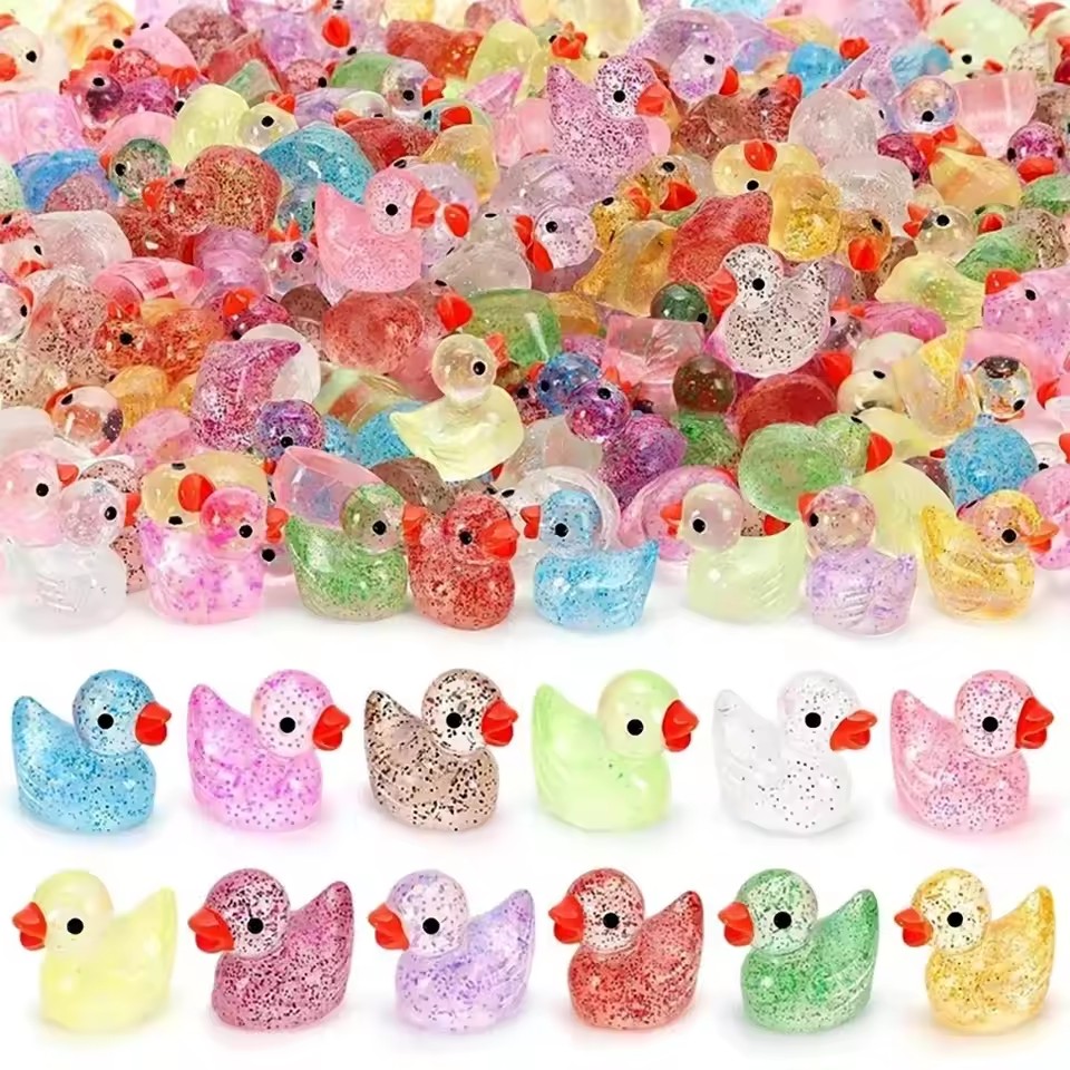 ~ Miniatur bebek resin dengan  - Plant Aquarium Pot ulasan dan harga